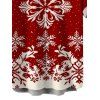 Men's Vintage Christmas Shirt Colorblock Snowflake Print Button Up Shirt - Rouge Vineux 5XL