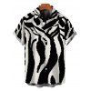 Vacation Couple Outfit Abstract Geometric Line Print Ruched Skew Neck Bodycon Dress and Shirt Set - Noir S | US 4