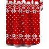 Men's Christmas Shirt Elk Snowflake Geometric Print Button Up Shirt - Rouge M