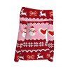 Christmas Top Elk Snowman Snowflake Heart Bowknot Print Foldover Off the Shoulder Top - Rouge Vineux S | US 4