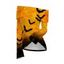 Halloween Top Galaxy Bat Print Ombre Foldover Off the Shoulder Long Sleeve Top - Orange XL | US 12
