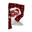 Vintage Christmas Top Plaid Snowflake Letter Christmas Hat Print Foldover Off the Shoulder Top - Rouge Vineux S | US 4