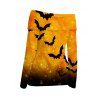 Halloween Women Outfit Galaxy Bat Print Ombre Foldover Off the Shoulder Top and Buckle Lace Up Leggings Set - Orange S | US 4