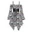 Gothic Dress Camo Smoke Skull Print Ruffle Off the Shoulder Lace Up Belt Bell Sleeve Handkerchief Dress - multicolor XL | US 12