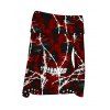 Gothic Women Outfit Barbed Wire Skull Print Foldover Off the Shoulder Top and Buckle Lace Up Leggings Set - Rouge Vineux S | US 4
