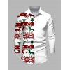 Christmas Couple Outfit Elk Geometric Snowflake Christmas Tree Print Bodycon Mini Sweater Dress and Long Sleeve Shirt Set - Blanc S | US 4