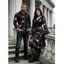 Gothic Couple Outfit Skulls Rose Print Lace Panel Buckle Handkerchief Dress and Shirt Set - Noir S | US 4