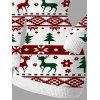 Christmas Sweater Dress Elk Geometric Snowflake Christmas Tree Print Bodycon Long Sleeve Mini Dress - Blanc XL | US 12