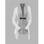 Cable Knit Asymmetrical Cardigan Buckle Colorblock Long Sleeve Cardigan - Gris M