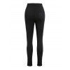 Gothic Pants Grommet Chain Embellishment High Waist Solid Color Punk Style Skinny Pants - Noir XXL | US 14