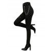 Halloween Women Outfit Ghost Pumpkin Bat Spider Web Print Skew Neck Sweatshirt and Grommet Chain Skinny Pants Set - Noir S | US 4