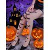 Gothic Bat Pattern Sheer Hosiery, Unique Personality, Essential Halloween Pantyhose - Beige ONE SIZE