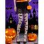 Gothic Bat Pattern Sheer Hosiery, Unique Personality, Essential Halloween Pantyhose - Beige ONE SIZE
