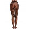 Halloween Pumpkin Fishnet, Spider Webs, Spooky Gothic Style Pantyhose - Noir ONE SIZE