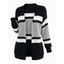 Colorblock Cardigan Open Front Striped Long Sleeve Sweater - Rouge Vineux XL | US 12