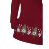 Christmas Sweater Dress Elk Snowflake Christmas Tree Print Long Sleeve Bodycon Mini Dress - Rouge Vineux S | US 4