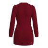 Christmas Sweater Dress Elk Snowflake Christmas Tree Print Long Sleeve Bodycon Mini Dress - Rouge Vineux XL | US 12