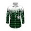 Men's Christmas Shirt Colorblock Plaid Snowflake Print Button Up Long Sleeve Shirt - Vert profond 5XL