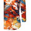 Men's Vacation Shirt Abstract Graffiti Print Button Up Long Sleeve Shirt - multicolor 5XL