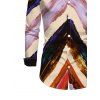 Men's Vintage Shirt Multicolor Oil Painting Ombre Arrow Print Button Up Long Sleeve Shirt - multicolor A 5XL