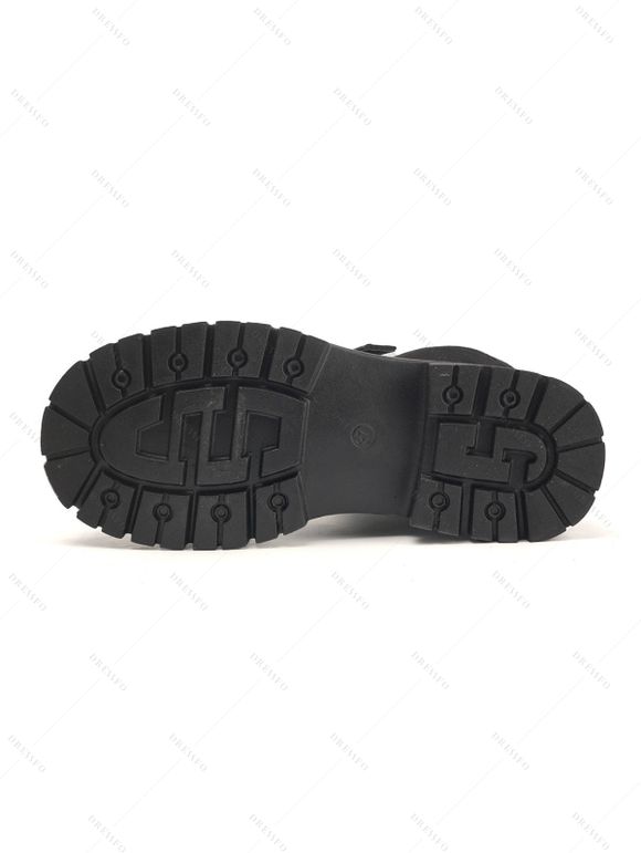 Retro and Chunky Soles For Height  Versatile Autumn Boots - Noir EU 37