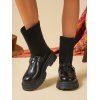 Retro and Chunky Soles For Height  Versatile Autumn Boots - Noir EU 37