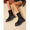 Retro and Chunky Soles For Height  Versatile Autumn Boots - Noir EU 37