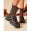 Retro and Chunky Soles For Height  Versatile Autumn Boots - Noir EU 37