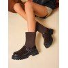 Retro and Chunky Soles For Height  Versatile Autumn Boots - Café profond EU 38