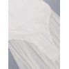 Elegant Party Dress Solid Color Mesh Panel Plunging Neck A Line Maxi Dress - Blanc M | US 6