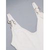 Elegant Party Dress Solid Color Mesh Panel Plunging Neck A Line Maxi Dress - Blanc M | US 6