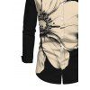 Daily Couple Outfit Sketch Floral Print Scoop Neck Bodycon Dress and Long Sleeve Shirt Set - Noir S | US 4