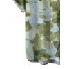 Vintage Couple Outfit Ink Painting Tie Dye Print Crisscross Mermaid Bodycon Dress and Long Sleeve Shirt Set - Vert Armée S | US 4