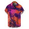 Men's Vintage Shirt Ink Painting Tie Dye Print Button Up Long Sleeve Shirt - Concorde 5XL