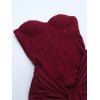 Elegant Party Dress Off the Shoulder Sash Solid Color Bodycon Maxi Evening Gown - Rouge Vineux M | US 6