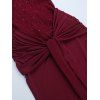 Elegant Party Dress Off the Shoulder Sash Solid Color Bodycon Maxi Evening Gown - Rouge Vineux M | US 6