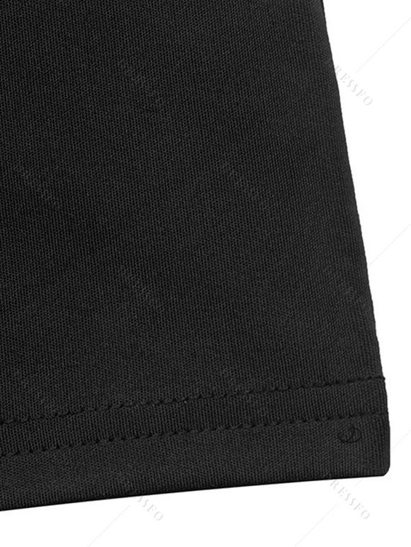 Elegant Jumpsuit Off the Shoulder Scalloped Lace Panel Long Sleeve Jumpsuit - Noir XL | US 12
