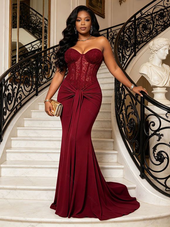 Party Couple Outfit Off the Shoulder Sash Solid Color Bodycon Maxi Dress and Satin Shirt Set - multicolor S | US 4