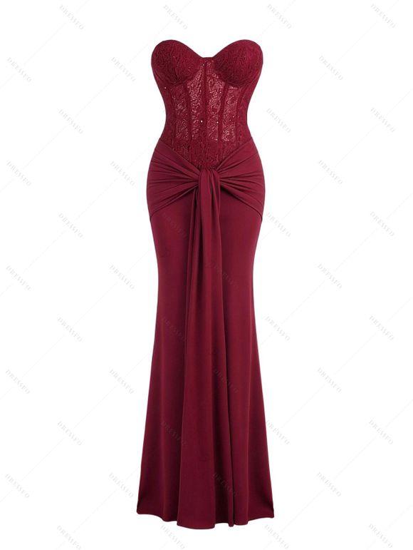 Party Couple Outfit Off the Shoulder Sash Solid Color Bodycon Maxi Dress and Satin Shirt Set - multicolor S | US 4