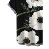 Men's Casual Shirt Vintage Floral Print Button Up Shirt - Noir S