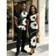 Vintage Couple Outfit Floral Print Mesh Panel Bodycon Maxi Dress and Short Sleeve Shirt Set - Noir S | US 4