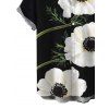 Vintage Couple Outfit Floral Print Mesh Panel Bodycon Maxi Dress and Short Sleeve Shirt Set - Noir S | US 4