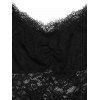 Vintage Party Couple Outfit Off the Shoulder Scalloped Lace Panel Long Sleeve Jumpsuit and Satin Shirt Set - Noir S | US 4