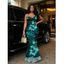 Hawaiian Vacation Dress Lily Floral Print Crisscross Ruched Mesh Bodycon Dress - café lumière XXL | US 14