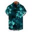 Men's Hawaiian Vacation Shirt Lily Floral Print Button Up Shirt - café lumière 5XL