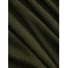 Haut à lacets et œillets, couleur unie, col oblique, manches longues - Vert Armée XXL | US 14