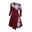 Robe Moulante Asymétrique Jointive à Carreaux Boutonnée à Epaule Dénudée - Gris Clair S | US 4