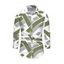 Men's Casual Shirt Colorblock Geometric Striped Print Button Up Long Sleeve Shirt - Vert clair 5XL