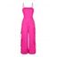 Solid Color Cargo Jumpsuit Multi-pockets Spaghetti Strap Casual Jumpsuit - Vert clair XXL | US 14