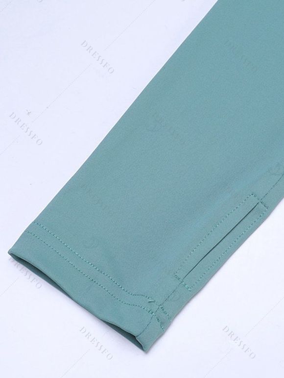 Athletic Women Outfit Cropped Zip Up Cardigan and High Waist Flare Pants Set - Vert clair L | US 8-10
